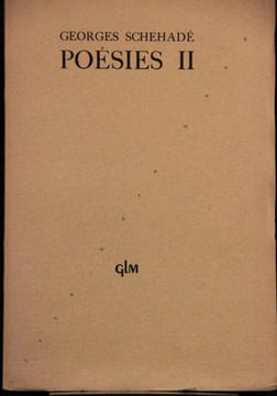 Poésies II.. SCHEHADE Georges: