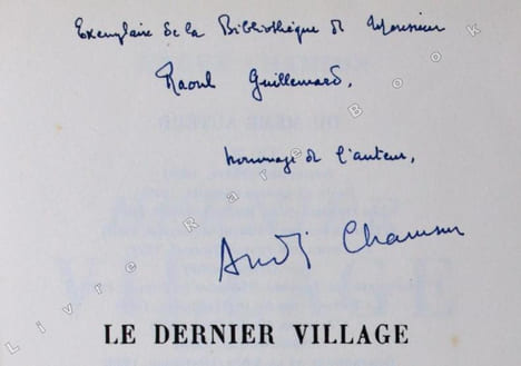 Le dernier village.. CHAMSON André: