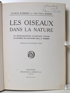 Les oiseaux dans la nature. 50 monographies d'oiseaux utiles.. RAMBERT Eugène - ROBERT L. Paul: