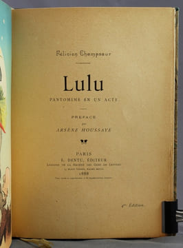 Lulu. Pantomime en 1 acte.. CHAMPSAUR Félicien; HOUSSAYE Arsène: