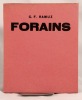 Forains.. RAMUZ Charles-Ferdinand: