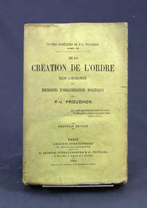 De la Création de l’Ordre dans l’humanité ou principe d’organisation politique.
