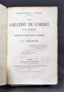 De la Création de l’Ordre dans l’humanité ou principe d’organisation politique.