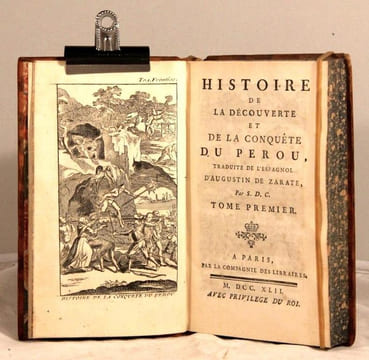 Histoire de la découverte et de la conquête du Pérou.. ZARATE Augustin de: