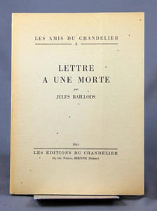 Lettre à une morte.