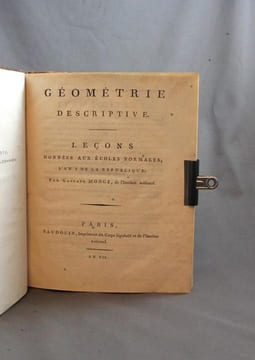 Géométrie descriptive. Leçons données aux écoles normales, l'an 3 de la République.. MONGE Gaspard: