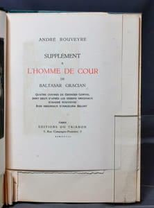 Supplément à l'homme de cour de Baltasar Gracian.