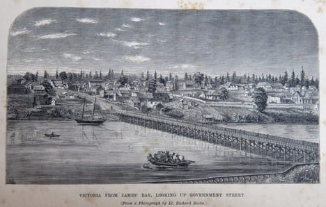 Travels in British Columbia, with the narrative of a yacht voyage round Vancouver's Island.. BARRETT-LENNARD Capt. C. E: