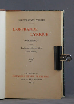 L'offrande lyrique (Gitanjali). Traduction d'André Gide (seule autorisée).. TAGORE Rabindranath: