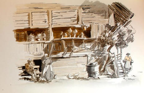 Ceux de l'Alpe. Types et coutumes.