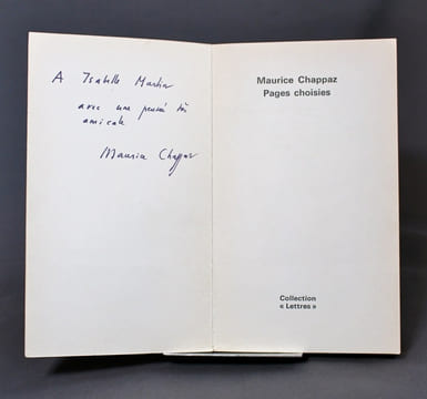 Pages choisies. L'apprentissage. Abrégé d'une autobiographie (inédit).. CHAPPAZ Maurice; ETIEMBLE (préf.):