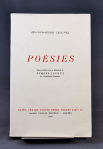 Poésies. Texte établi sous la direction de Edmond Jaloux.