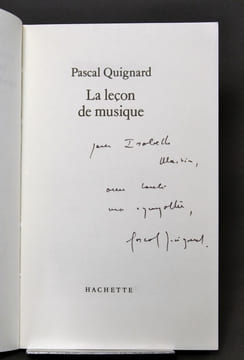 La leçon de musique.. QUIGNARD Pascal: