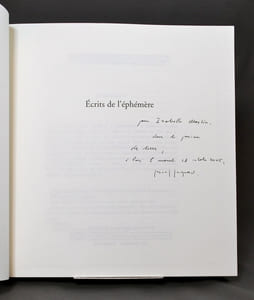 Ecrits de l'éphémère.