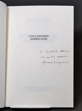 L' occupation américaine. Roman.. QUIGNARD Pascal: