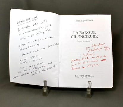 La barque silencieuse. Dernier royaume VI. [Epreuves non corrigées].. QUIGNARD Pascal: