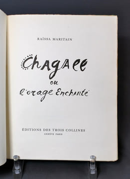 Chagall ou l'orage enchanté.. MARITAIN Raïssa: