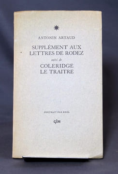 Supplément aux lettres de Rodez suivi de Coleridge le traitre.. ARTAUD Antonin: