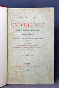 En Virginie. Episode de la guerre de Sécession. Précédé d'une étude sur l'esclavage et les punitions corporelles en Amérique et suivi d'une Bibliographie raisonnée des principaux ouvrages français et anglais sur la flagellation.