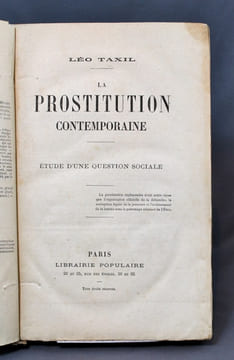 La prostitution contemporaine. Etude d'une question sociale.. TAXIL Léo: