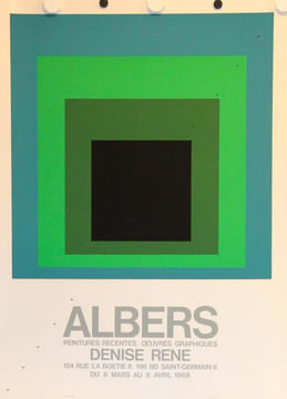 Peintures récentes, oeuvres graphiques. Denise René, Paris 1968.. ALBERS: