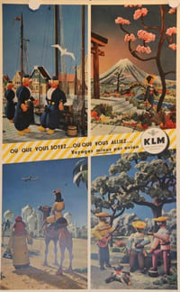 Où que vous soyez...où que vous alliez... Voyagez mieux par avion. KLM.