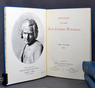 Annales de la Société Jean-Jacques Rousseau. 1905 à 1907, tomes I, II, III.