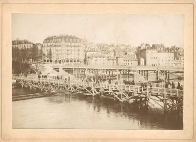 [Le pont de la Coulouvrenière à Genève].
