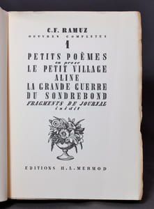 Oeuvres complètes 1 à 23 - Avec l'Album C.F. Ramuz - Photographies.