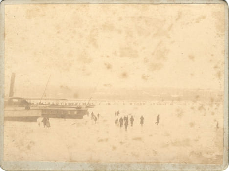 [La rade de Genève gelée].. [ANONYME]: