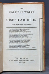 The poetical works of Joseph Addison, with the life of the author. Containing his miscellanies poems, etc, etc, etc.