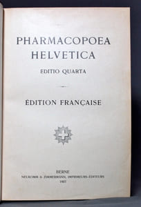 Pharmacopoea Helvetica. Editio quarta. Edition française.
