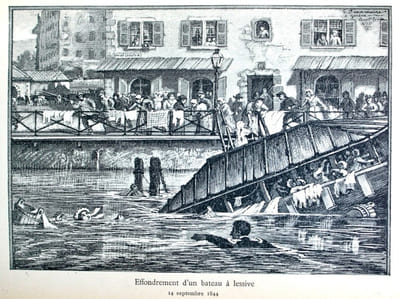 Annales du dévouement. Première partie: Actes de sauvetage accomplis à Genève 1814-1890. Recueil anecdotique rédigé d'après les documents officiels par E. Aubert-Schuchardt. 2e édition illustrée de 10 gravures. Deuxième partie: Actes de la société de sauvetage du lac Léman.