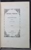 Poésies inédites, publiées par M. Gustave Revillod.. DESBORDES-VALMORE Marceline: