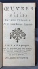 Oeuvres mêlées en prose et en vers.. HAMILTON Antoine: