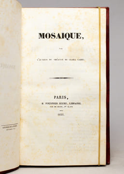Mosaïque, par l'auteur du théâtre de Clara Gazul.. MERIMEE Prosper:
