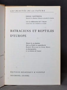 Batraciens et reptiles d'Europe.