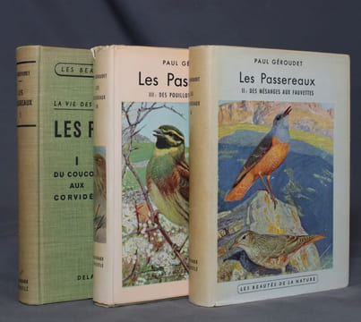 Les passereaux. I: Du coucou aux corvidés - II: Des mésanges aux fauvettes - III: Des pouillots aux moineaux.. GEROUDET Paul: