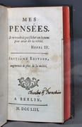 Mes Pensées. par [LA BEAUMELLE Laurent Angliviel de]: - Image 2