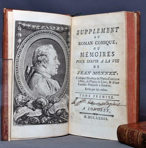 Supplément au Roman comique, ou mémoires pour servir à la vie de Jean Monnet, ci-devant directeur de l'Opéra Comique à Paris, de l'Opéra de Lyon, & d'une Comédie française à Londres. Ecrits par lui-même.