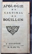 Apologie du Cardinal de Boüillon. par [CHOISY François-Timoléon de, abbé de]: - Image 2