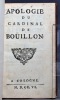 Apologie du Cardinal de Boüillon.. [CHOISY François-Timoléon de, abbé de]: