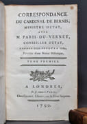 Correspondance du cardinal de Bernis, ministre d'Etat, avec M. Paris-Du-Verney, conseiller d'Etat, depuis 1752 jusqu'en 1769, précédée d'une notice historique. par BERNIS [François-Joachim de Pierre de]: - Image 2