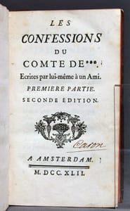 Les confessions du comte de ***. Ecrites par lui-même à un ami.