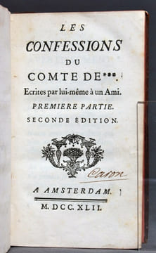 Les confessions du comte de ***. Ecrites par lui-même à un ami.. [DUCLOS Charles Pinot]: