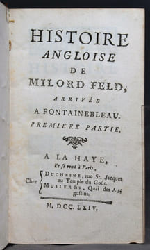 Histoire anglaise de Milord Feld, arrivée à Fontainebleau.. [ANONYME]: