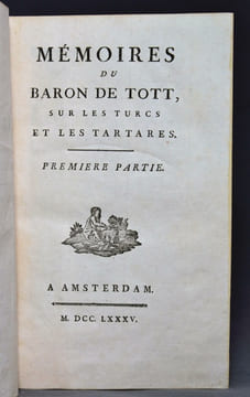 Mémoires du baron de Tott sur les Turcs et les Tartares..  TOTT François de: