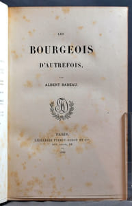 Les bourgeois d'autrefois.