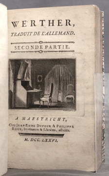 Werther, traduit de l'allemand. [suivie de] Lettres d'Adelaide de Dammartin, comtesse de Sancerre, à monsieur le comte de Nancé son ami.. GOETHE ...