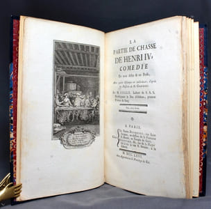 La partie de chasse de Henri IV, comédie en trois actes & en prose, avec quatre estampes en taille-douce, d'après les desseins de M. Gravelot.